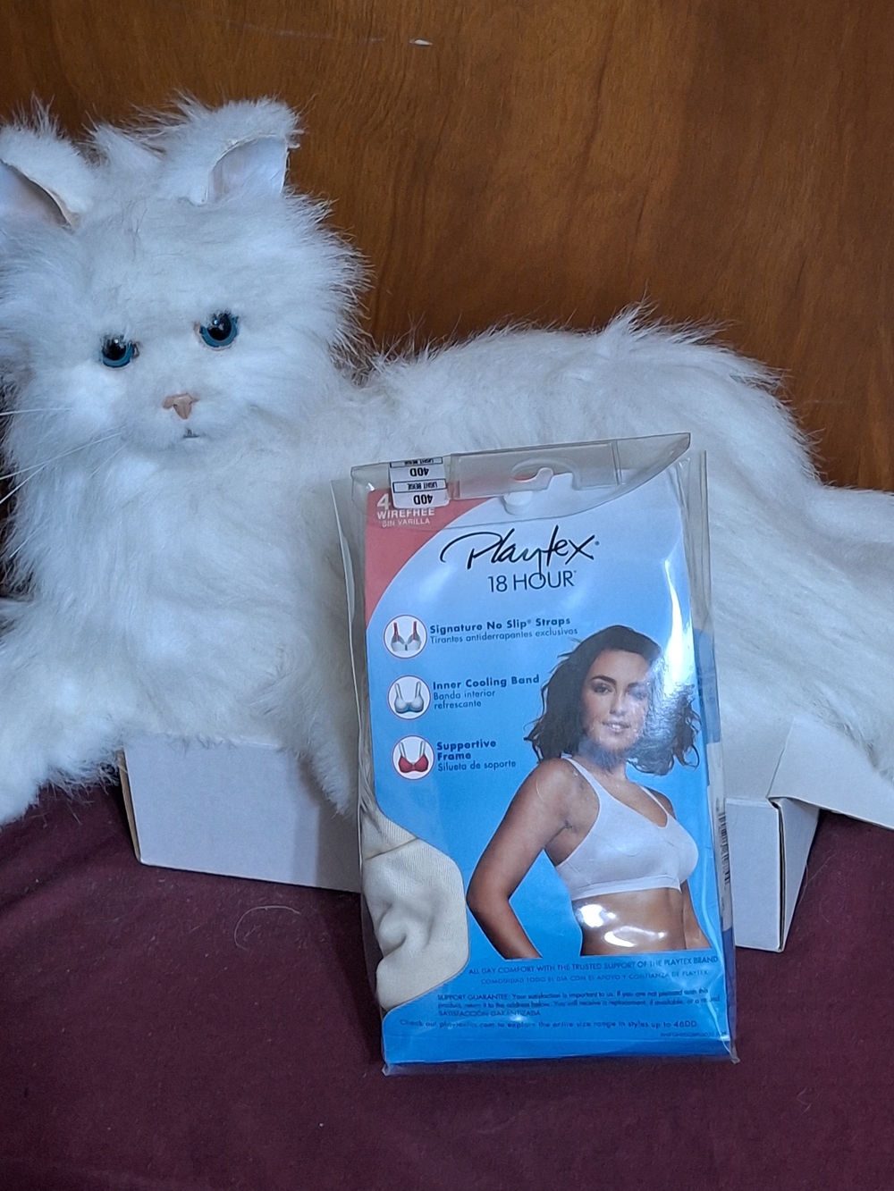 Playtex 18 Hour Bra in White and Beige